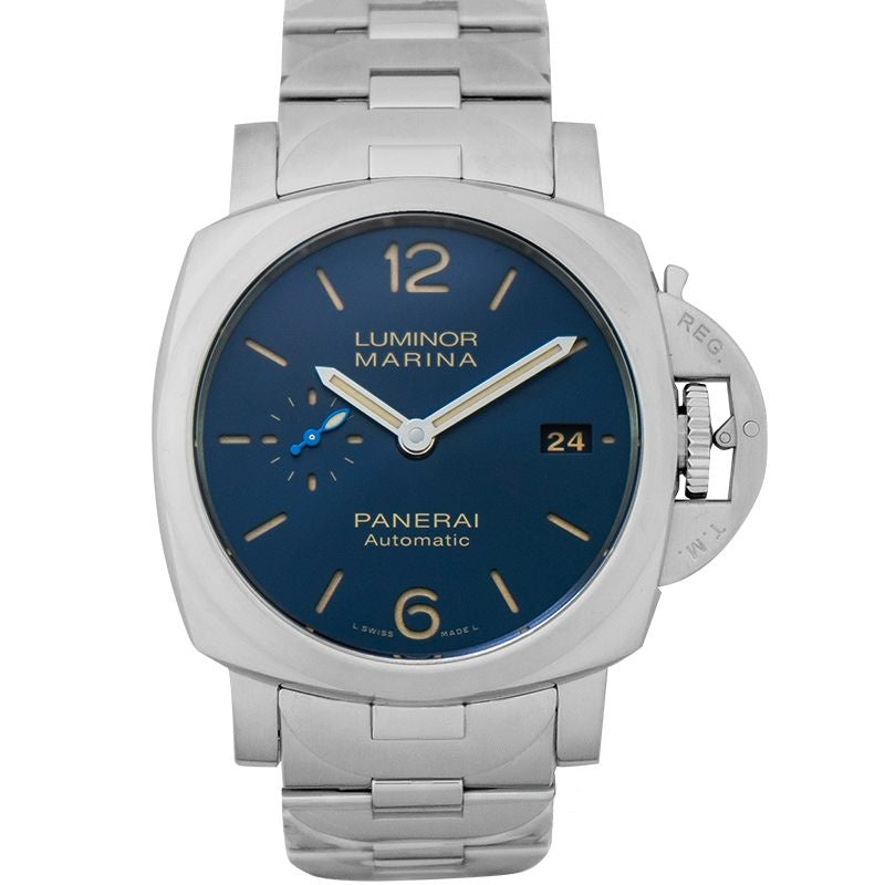 Luminor 42 mm blaues Zifferblatt aus Edelstahl PAM01028