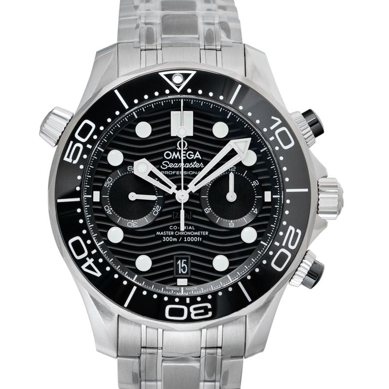 Seamaster 44 mm schwarzes Zifferblatt aus Edelstahl 210.30.44.51.01.001