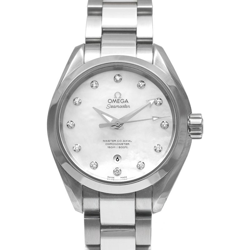 Seamaster 34 mm weißes Zifferblatt aus Edelstahl 231.10.34.20.55.002
