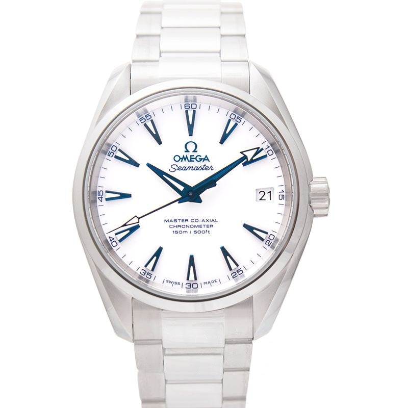 Seamaster 38,5 mm weißes Zifferblatt aus Titan 231.90.39.21.04.001