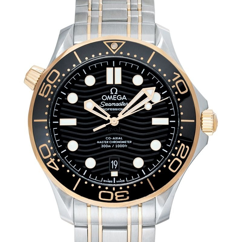 Seamaster 42 mm schwarzes Zifferblatt aus Edelstahl 210.20.42.20.01.002
