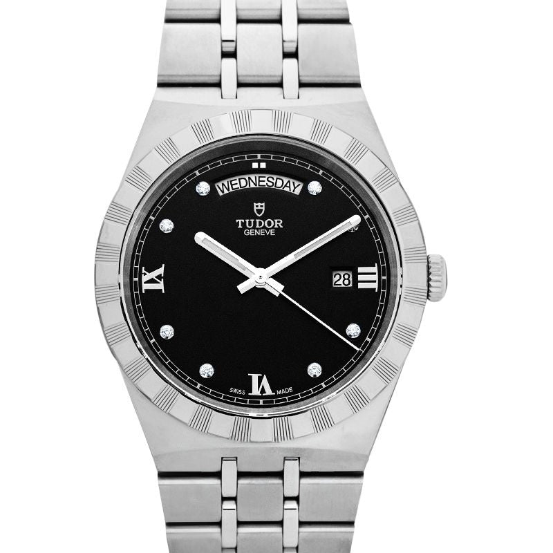 Tudor Royal 41 mm schwarzes Zifferblatt aus Edelstahl 28600-0004
