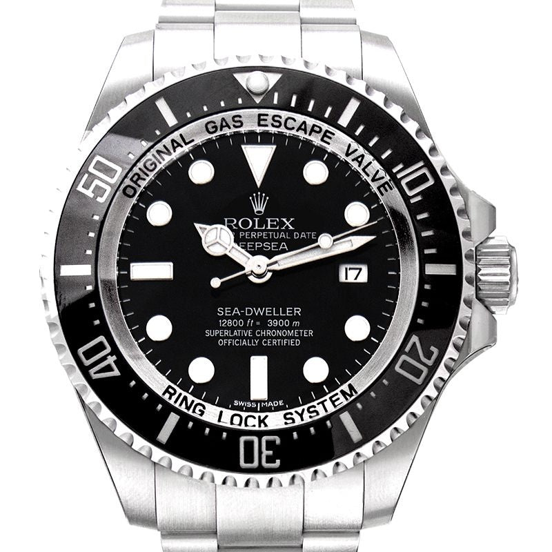 Sea Dweller 44 mm schwarzes Zifferblatt aus Edelstahl 116660-0001