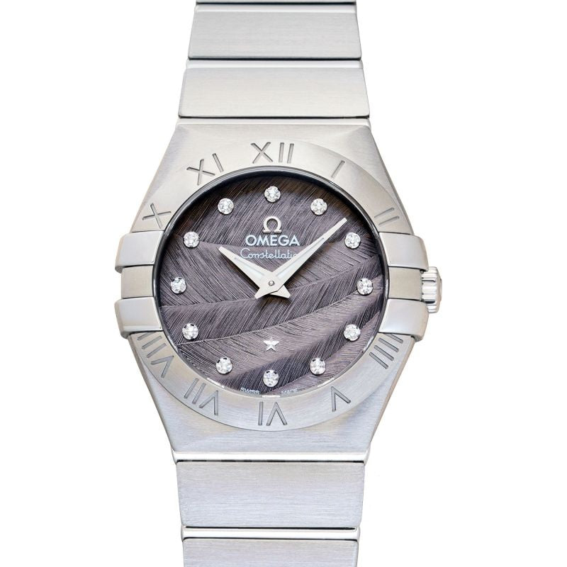 Constellation 27 mm graues Zifferblatt aus Edelstahl 123.10.27.60.56.001