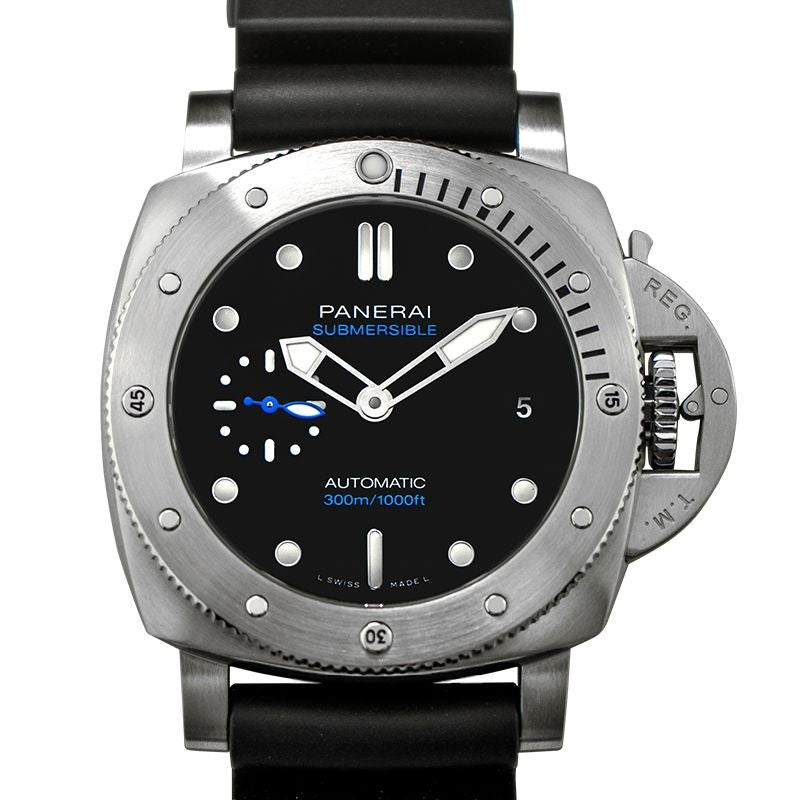 Submersible 42 mm schwarzes Zifferblatt aus Edelstahl PAM00973