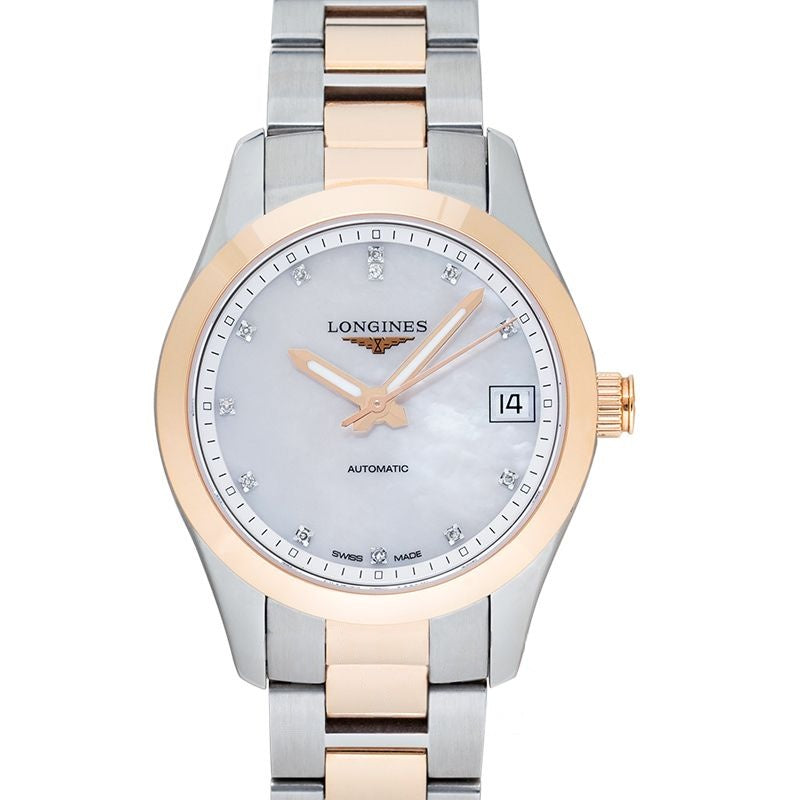 Conquest Classic 34 mm Perlmutt-Zifferblatt aus Edelstahl L23855877
