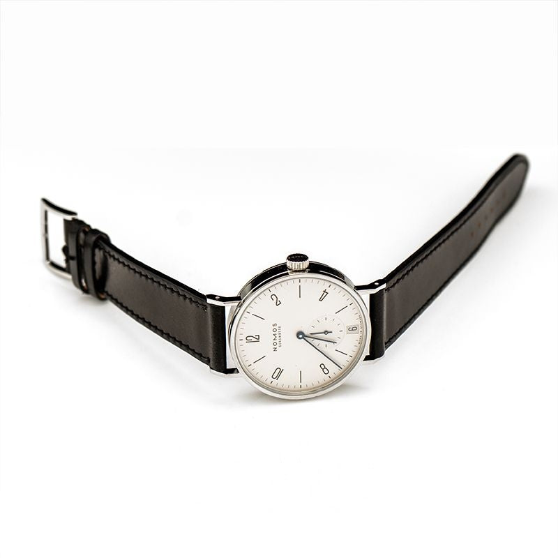 Tangomat 38,3 mm, weiß versilbertes Zifferblatt aus Edelstahl 602