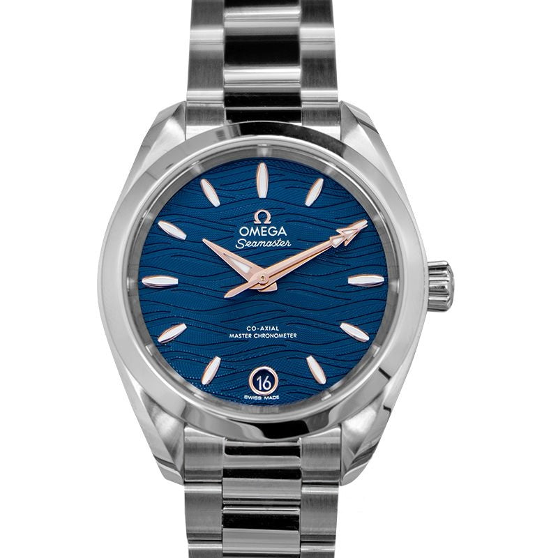 Seamaster 34 mm blaues Zifferblatt aus Edelstahl 220.10.34.20.03.001
