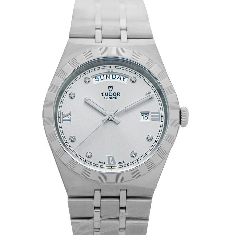 Tudor Royal 41 mm silbernes Zifferblatt aus Edelstahl 28600-0002