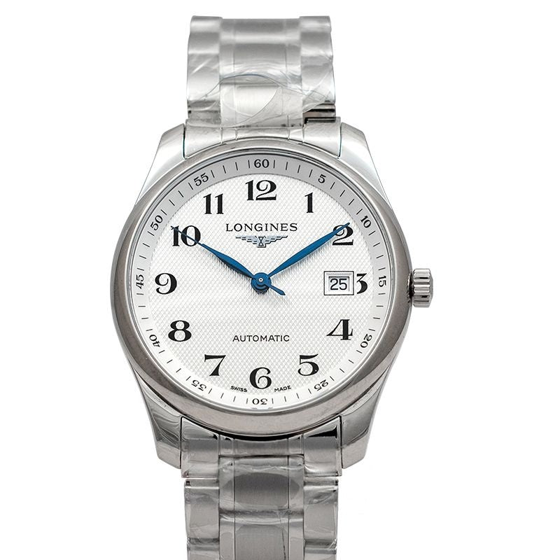 Die Longines Master Collection 40 mm silbernes Zifferblatt aus Edelstahl L27934786