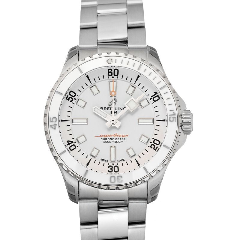 Superocean 36 mm weißes Zifferblatt aus Edelstahl A17377211A1A1