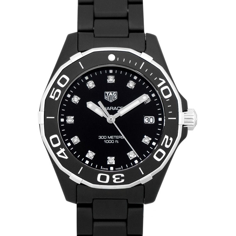 Aquaracer 35 mm, schwarzes Zifferblatt aus Keramik WAY1397.BH0743