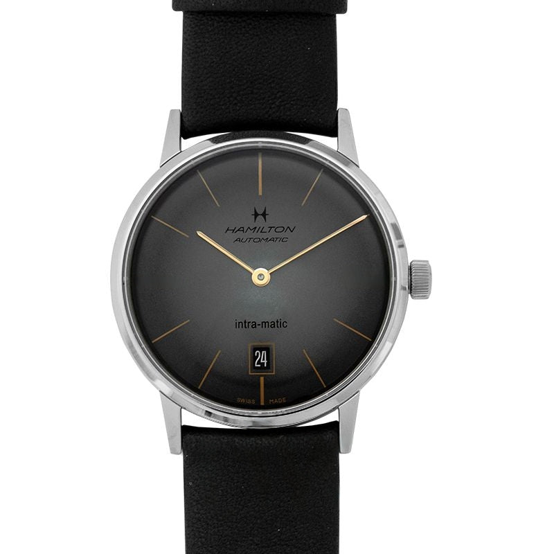 American Classic 38 mm schwarzes Zifferblatt aus Edelstahl H38455781
