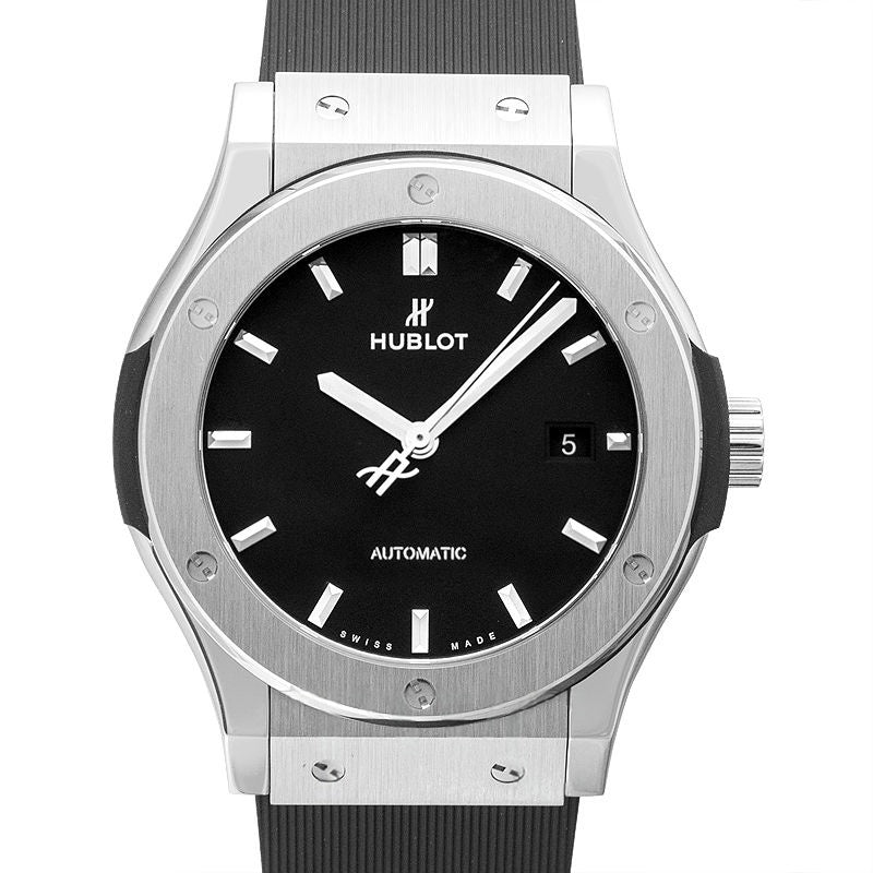 Classic Fusion 42 mm schwarzes Zifferblatt aus Titan 542.NX.1171.RX