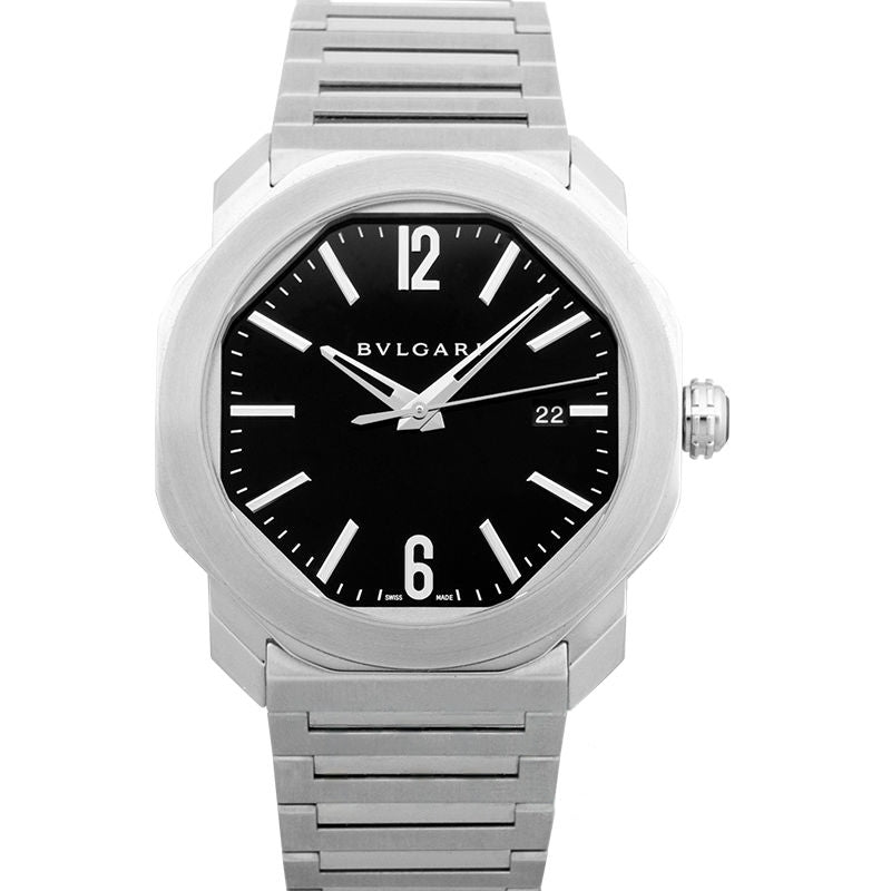 Octo 41 mm, schwarzes Zifferblatt aus Edelstahl, 102704