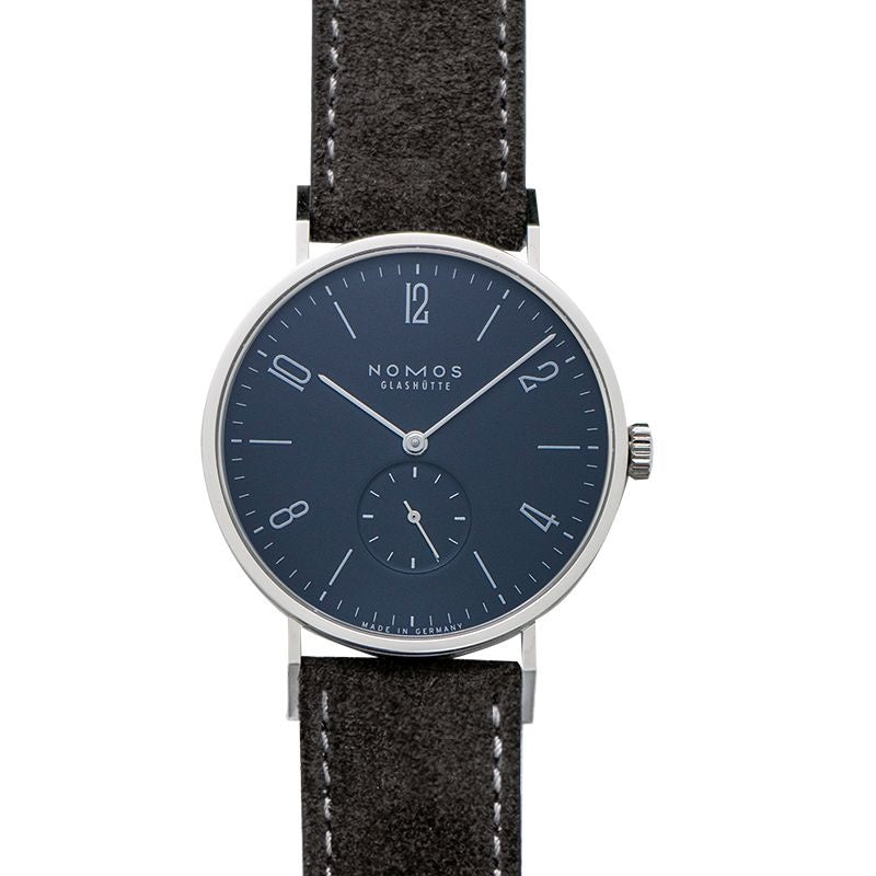 Tangente 37,5 mm blaues Zifferblatt aus Edelstahl 167