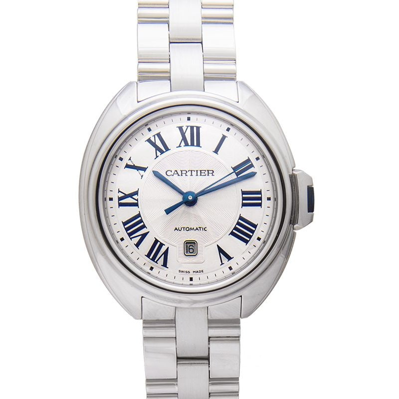 Clède Cartier, 31 mm, silbernes Zifferblatt aus Edelstahl, WSCL0005