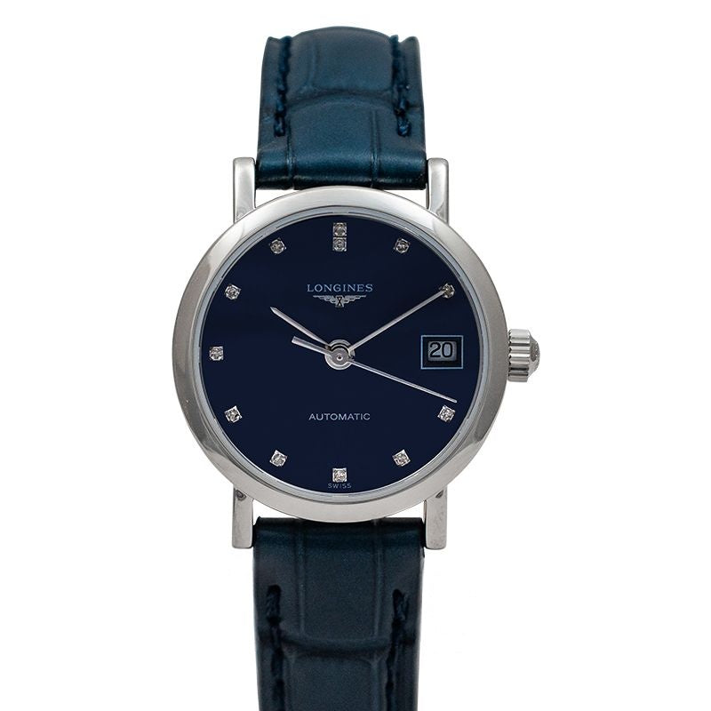 Die Longines Elegant Collection – 25,50 mm Sunray-blaues Zifferblatt aus Edelstahl L43094972