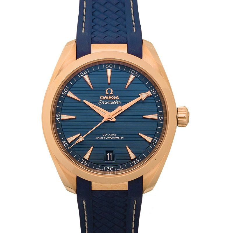 Seamaster 41 mm blaues Zifferblatt in Sedna-Gold 220.52.41.21.03.001