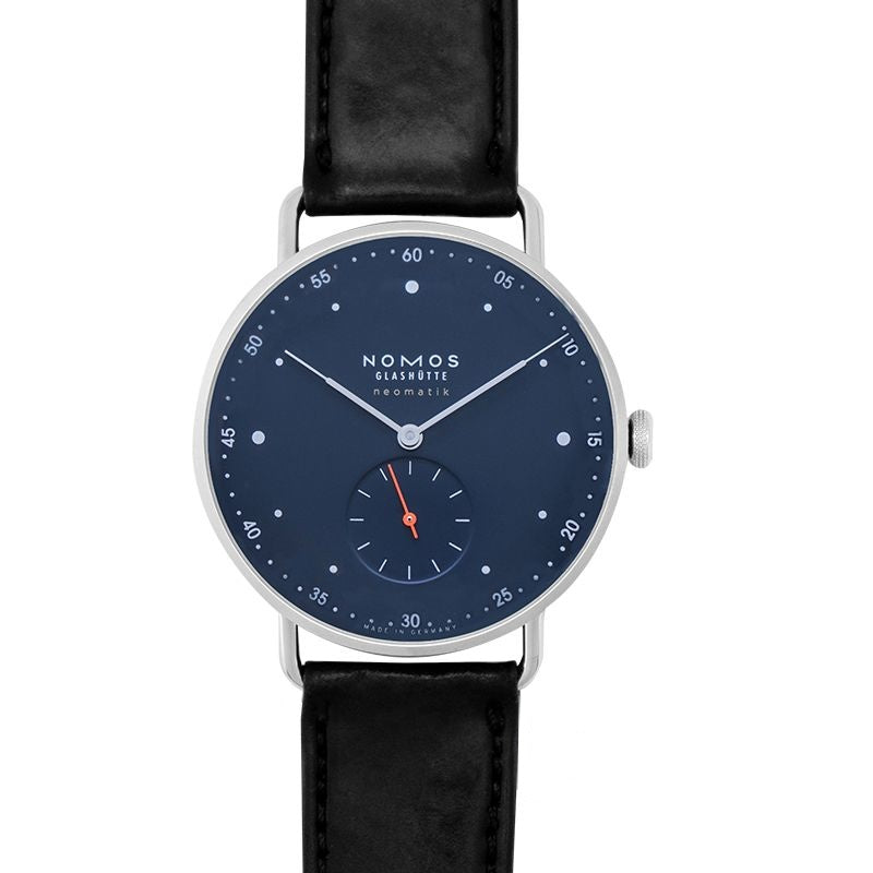 Metro 38,5 mm, blaues Zifferblatt aus Edelstahl 1115