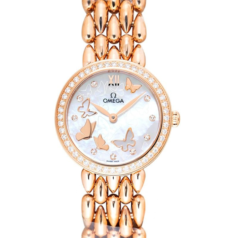 De Ville 27,4 mm Perlmuttzifferblatt in 18 Karat Roségold 424.55.27.60.55.003