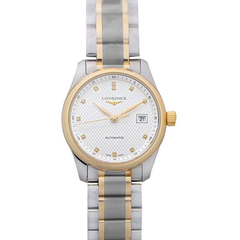 Die Longines Master Collection 29 mm weißes Zifferblatt aus Edelstahl L22575777