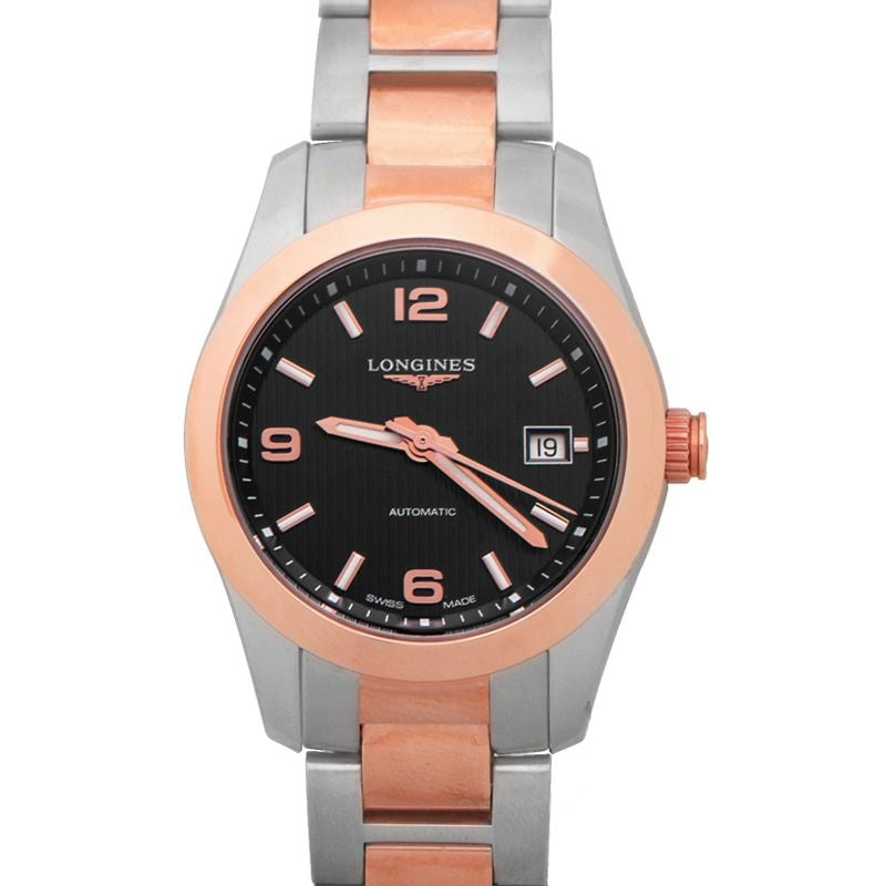 Conquest Classic 30 mm schwarzes Zifferblatt aus Edelstahl L22855567