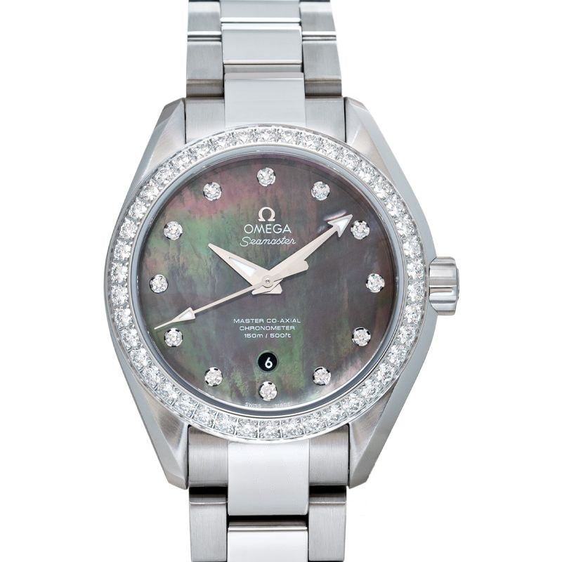 Seamaster 34 mm Perlmutt-Zifferblatt aus Edelstahl 231.15.34.20.57.001