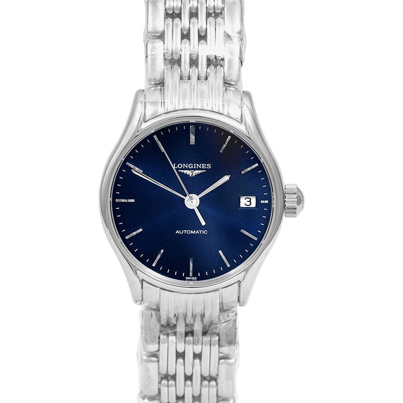 Longines Lyre 25 mm blaues Zifferblatt aus Edelstahl L43604926