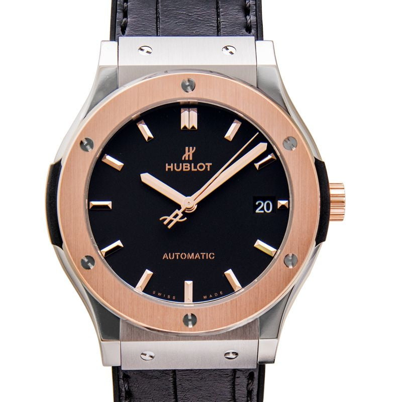 Classic Fusion 45 mm schwarzes Zifferblatt aus Titan 511.NO.1181.LR