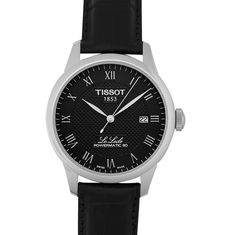 T-Classic 39 mm schwarzes Zifferblatt aus Edelstahl T006.407.16.053.00
