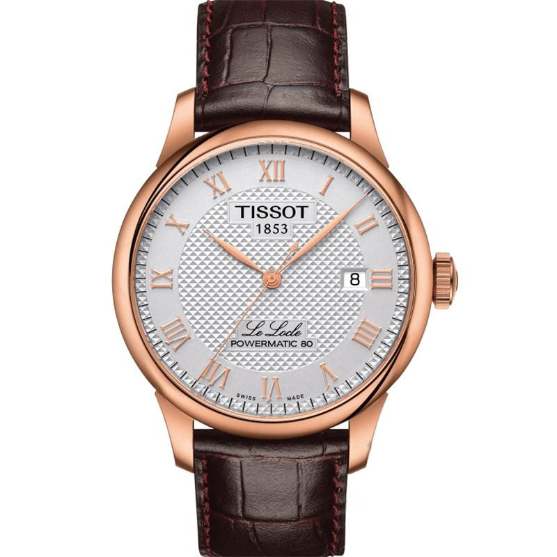 T-Classic 39,3 mm silbernes Zifferblatt aus Edelstahl T006.407.36.033.00