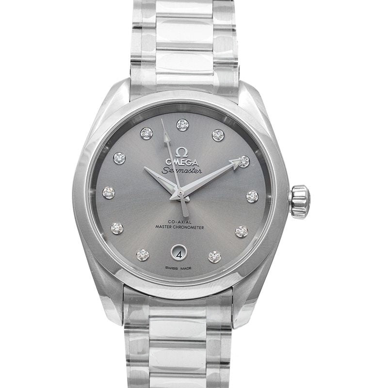 Seamaster 38 mm graues Zifferblatt aus Edelstahl 220.10.38.20.56.001