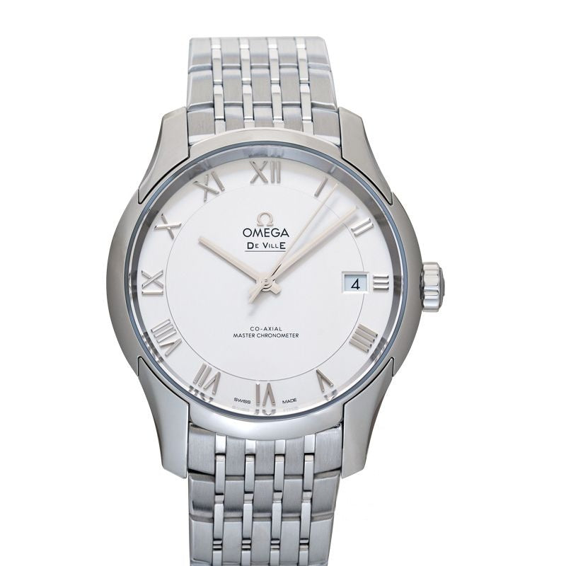 De Ville 41 mm weißes Zifferblatt aus Edelstahl 433.10.41.21.02.001