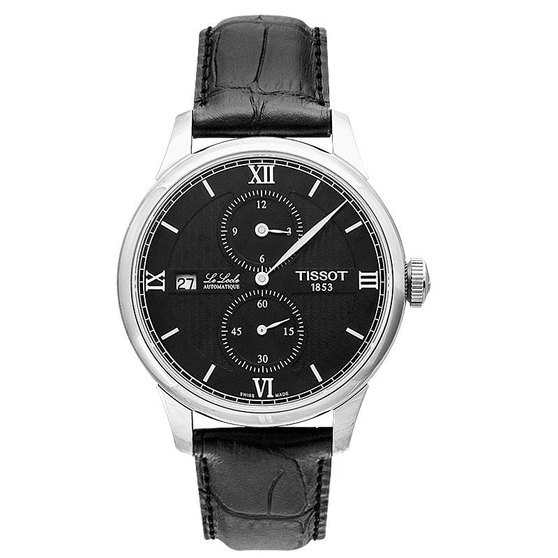 T-Classic 39 mm schwarzes Zifferblatt aus Edelstahl T006.428.16.058.02