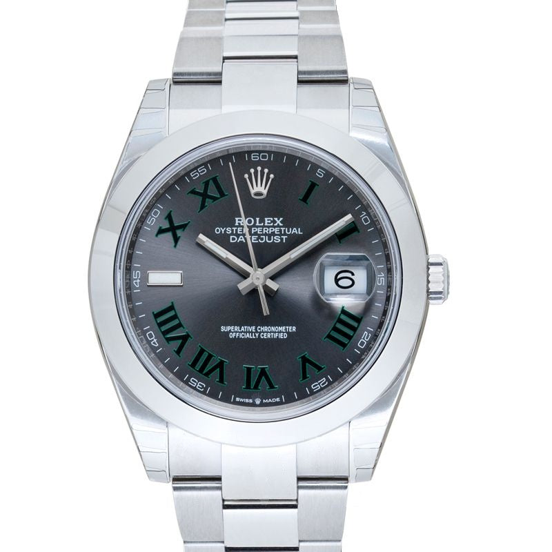 Datejust 41 mm Schieferzifferblatt aus Edelstahl 126300-0013