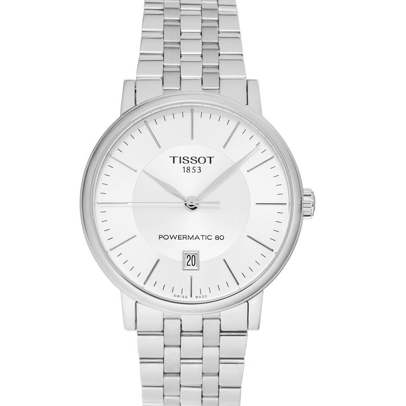 T-Classic 40 mm silbernes Zifferblatt aus Edelstahl T122.407.11.031.00