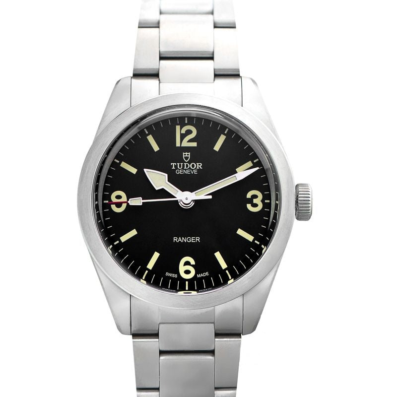 39 mm schwarzes Zifferblatt aus Edelstahl 79950-0001