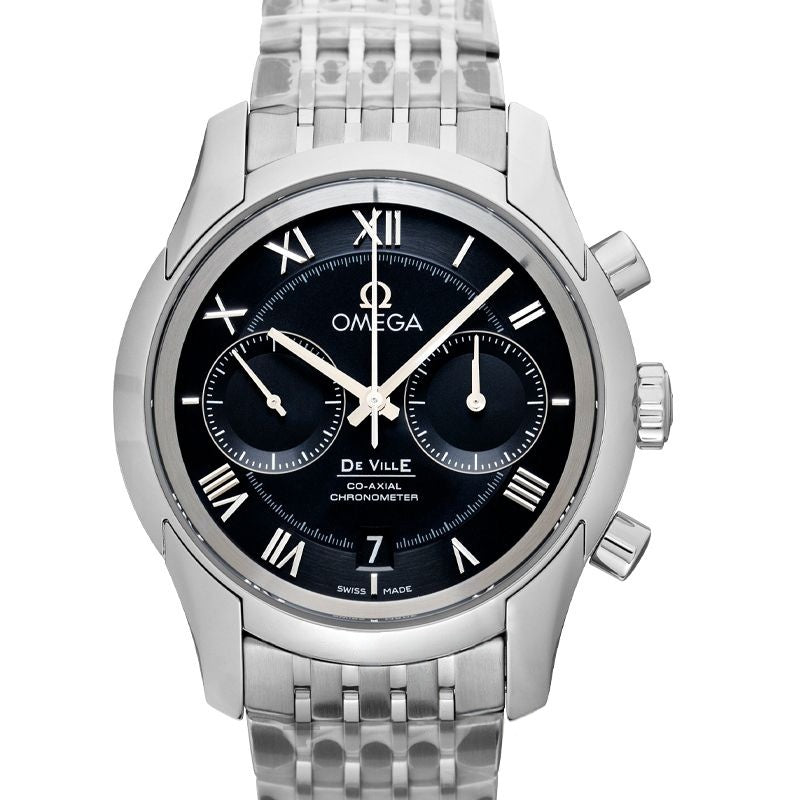 De Ville 42 mm schwarzes Zifferblatt aus Edelstahl 431.10.42.51.01.001
