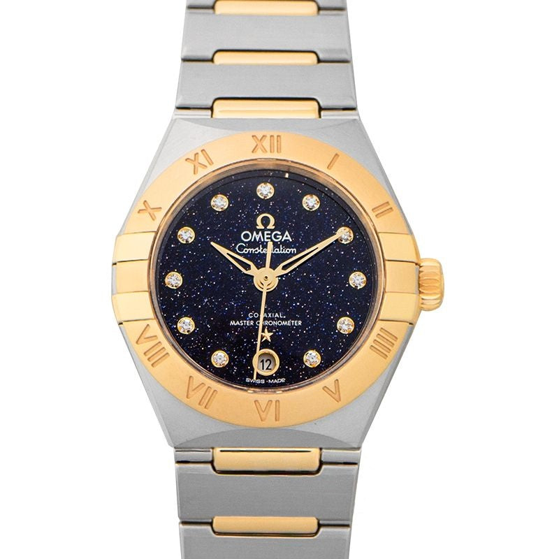 Constellation 29 mm, blaues Zifferblatt aus Stahl und Gelbgold 131.20.29.20.53.001