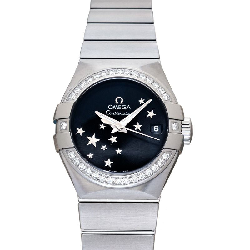 Constellation 27 mm schwarzes Zifferblatt aus Edelstahl 123.15.27.20.01.001