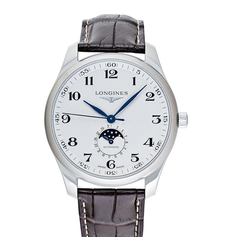 Die Longines Master Collection 42 mm silbernes Zifferblatt aus Edelstahl L29194783