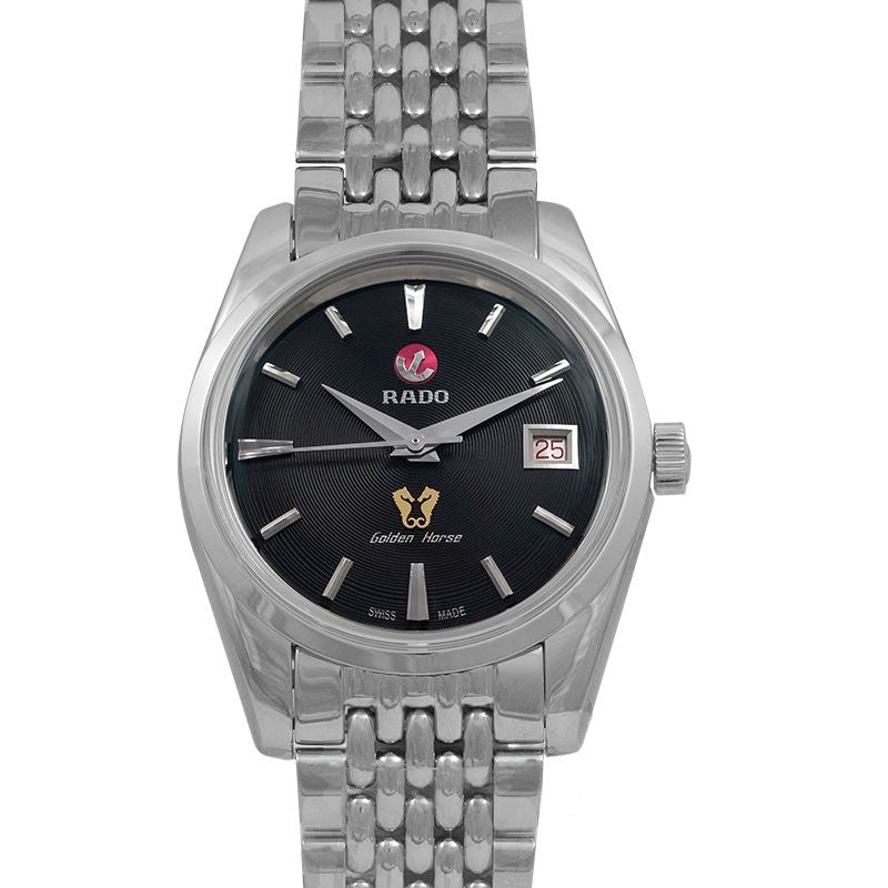 Tradition 36,5 mm schwarzes Zifferblatt aus Edelstahl R33930153