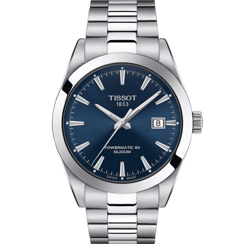 T-Classic 40 mm blaues Zifferblatt aus Edelstahl T127.407.11.041.00