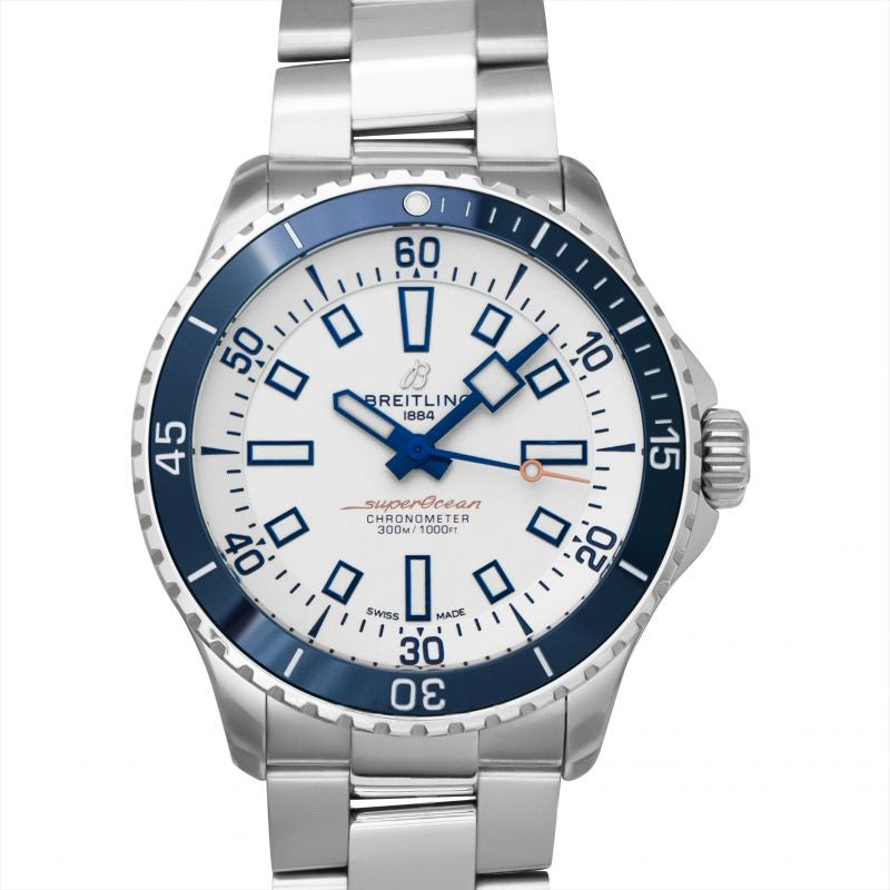 Superocean 42 mm weißes Zifferblatt aus Edelstahl A17375E71G1A1