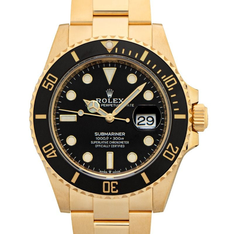 Submariner 41 mm schwarzes Zifferblatt in 18 Karat Gelbgold 126618LN-0002
