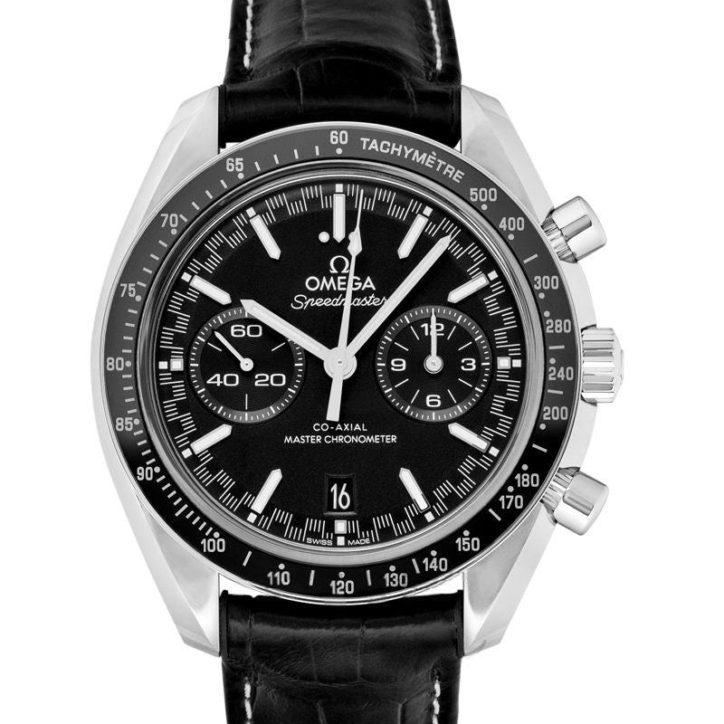 Speedmaster 44,25 mm schwarzes Zifferblatt aus Edelstahl 329.33.44.51.01.001