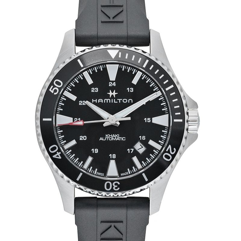Khaki Navy 40 mm schwarzes Zifferblatt aus Edelstahl H82335331