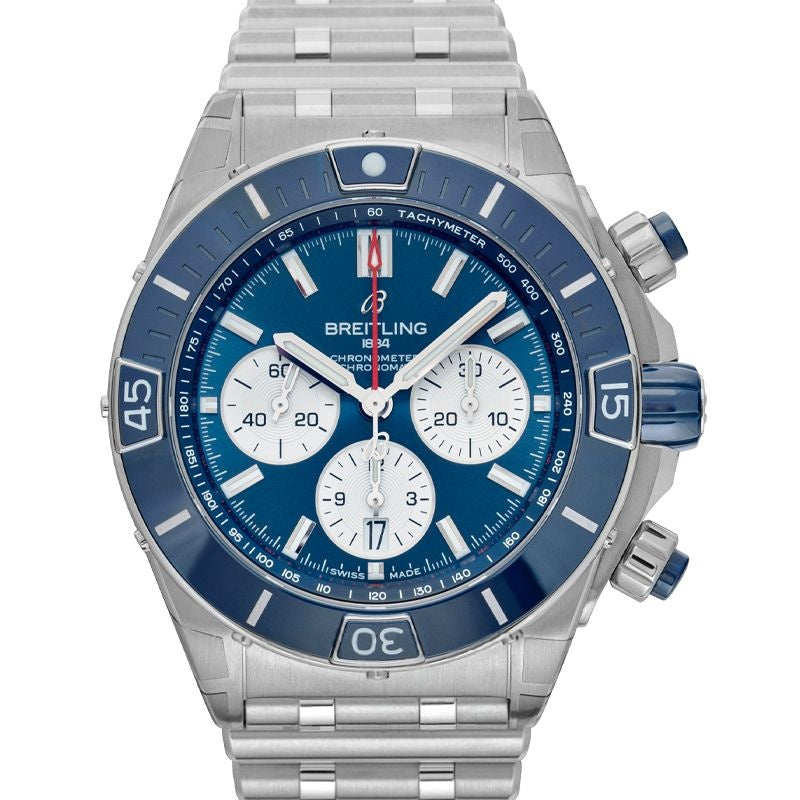 Chronomat 44 mm blaues Zifferblatt aus Edelstahl AB0136161C1A1