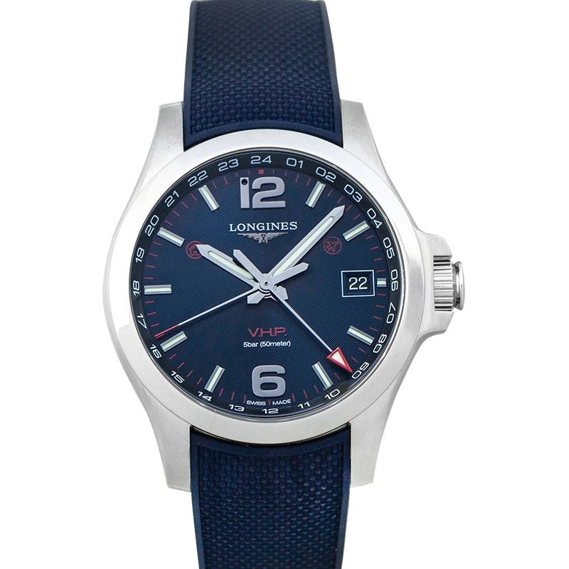 Longines Conquest – 41,00 mm, blaues Zifferblatt aus Edelstahl, L37184969